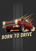 Born to Drive vintage muscle car poster
