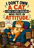 Furry Overlord Cat Poster