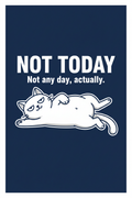Not Today funny cat poster