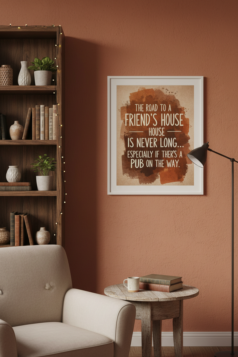 The Road to a Friend's House — Framed Mockup 2