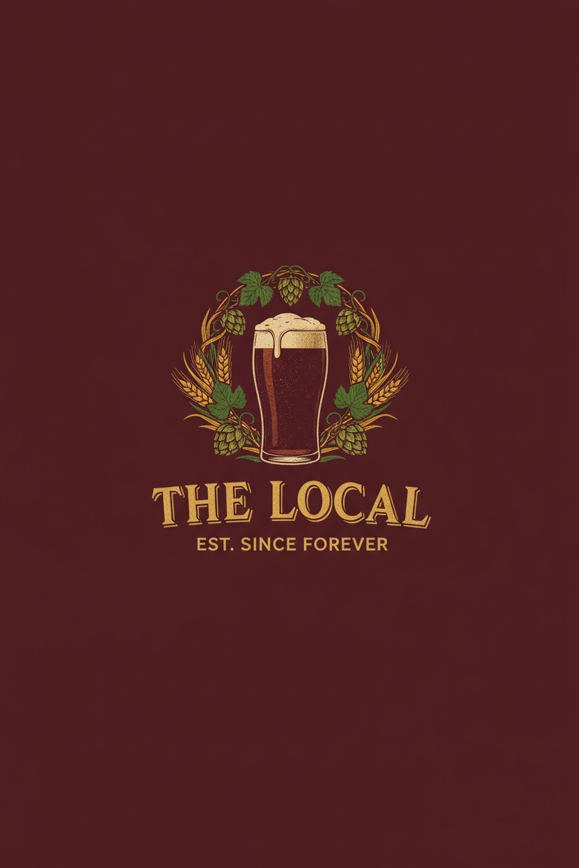 The Local Est Since Forever vintage pub sign poster