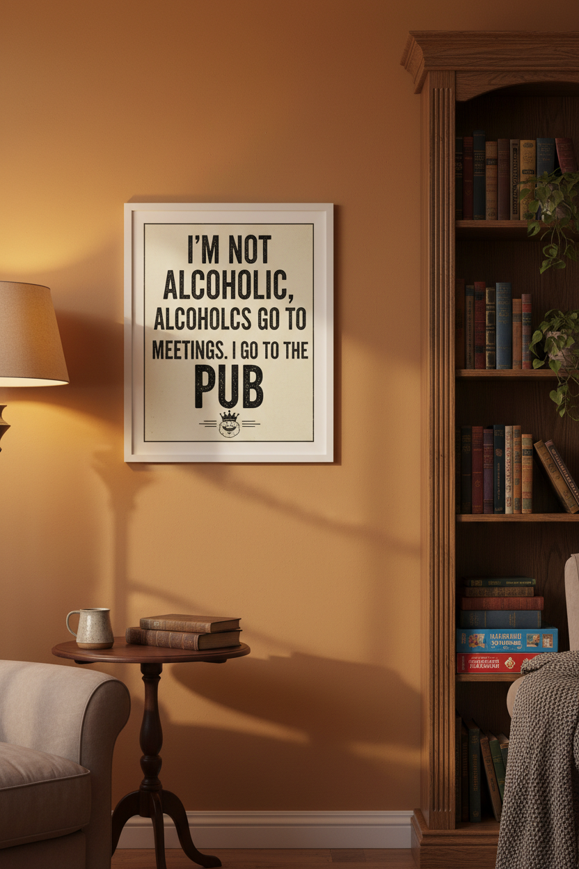 I'm Not an Alcoholic — Framed Mockup 2