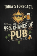 Today's Forecast: 99% Chance of Pub — Poster