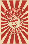 But First Coffee retro diner poster