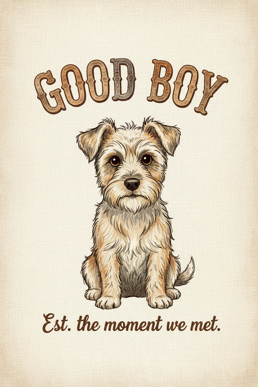 Good Boy heartwarming dog poster