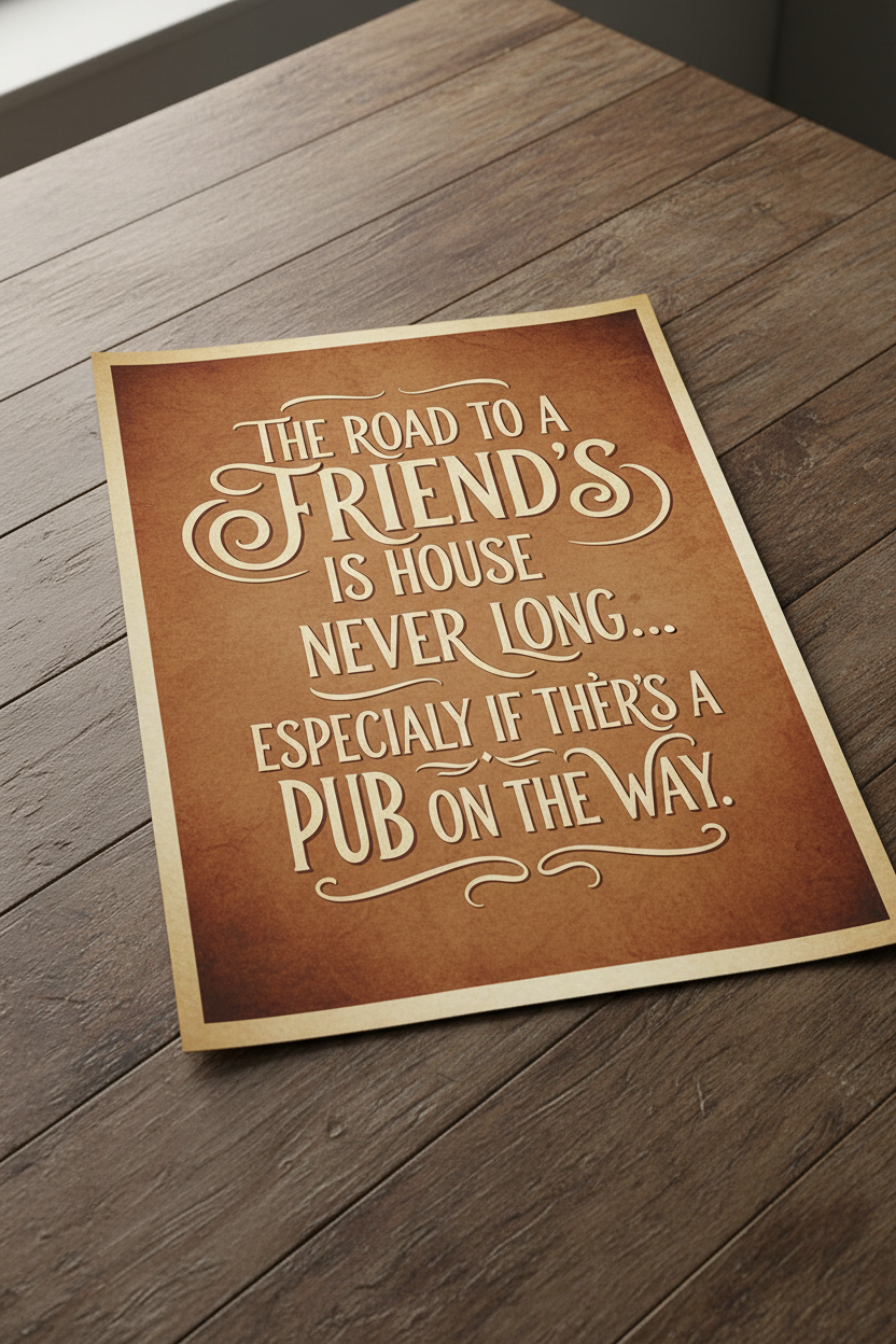 The Road to a Friend's House — Unframed Mockup