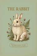 The Rabbit vintage illustrated poster
