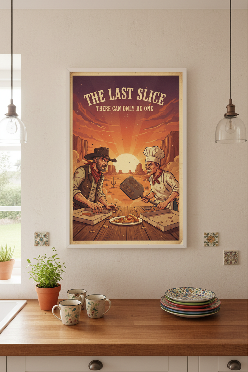 The Last Slice — Framed Kitchen Mockup 2