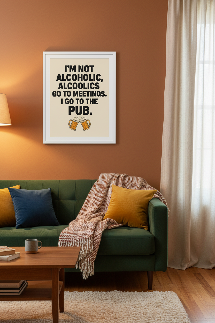 I'm Not an Alcoholic — Framed Mockup 1