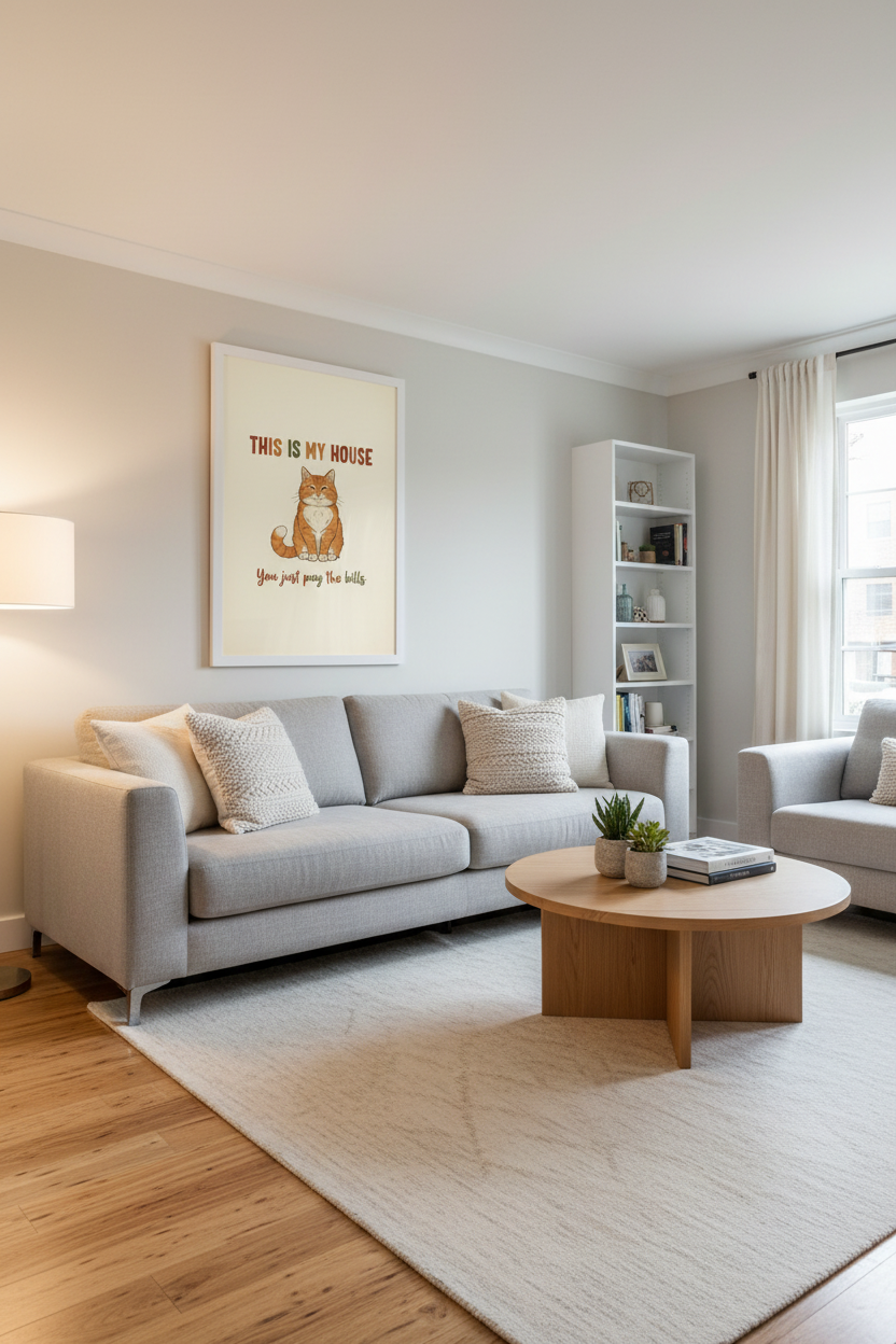 This Is My House framed in living room view 2