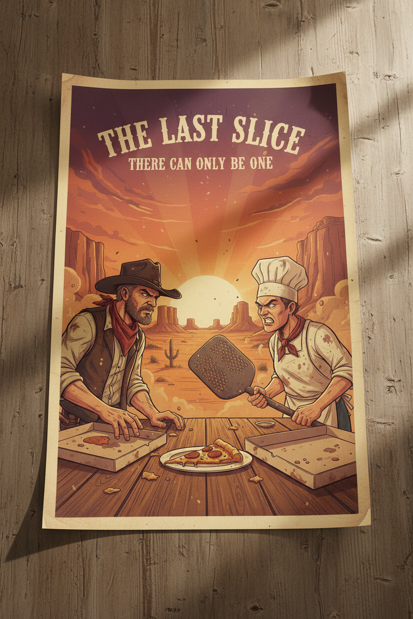 The Last Slice — Unframed Mockup