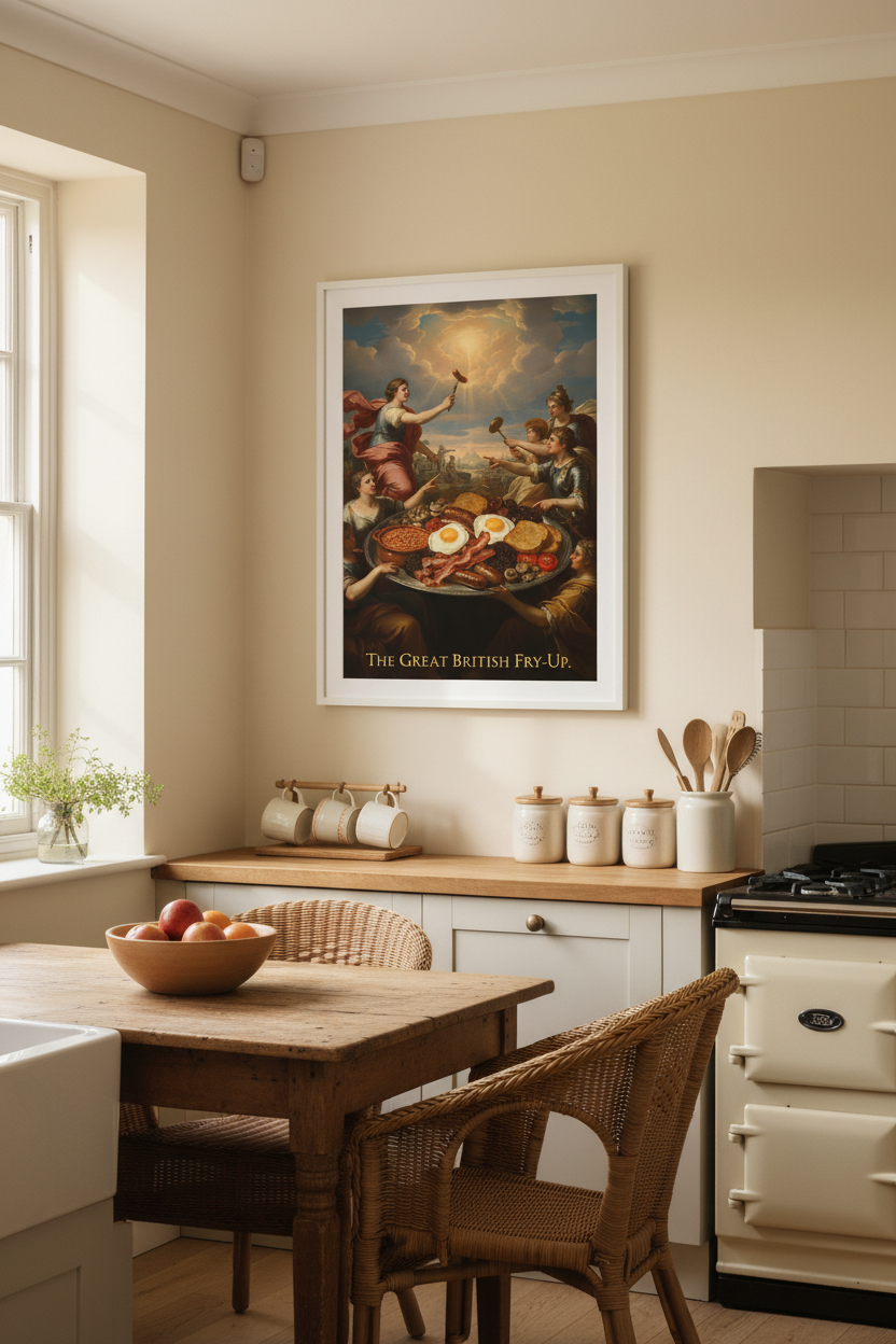 The Great British Fry-Up — Framed Kitchen Mockup 2