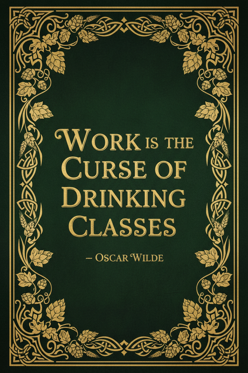 Work Is the Curse of the Drinking Classes — Poster