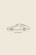 Driven by Passion minimalist Porsche 911 poster