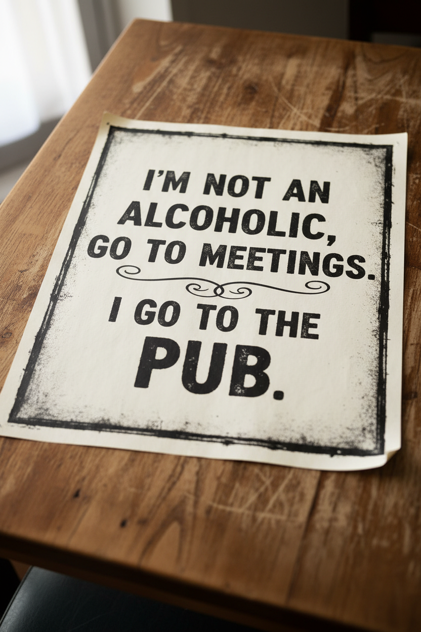 I'm Not an Alcoholic — Unframed Mockup