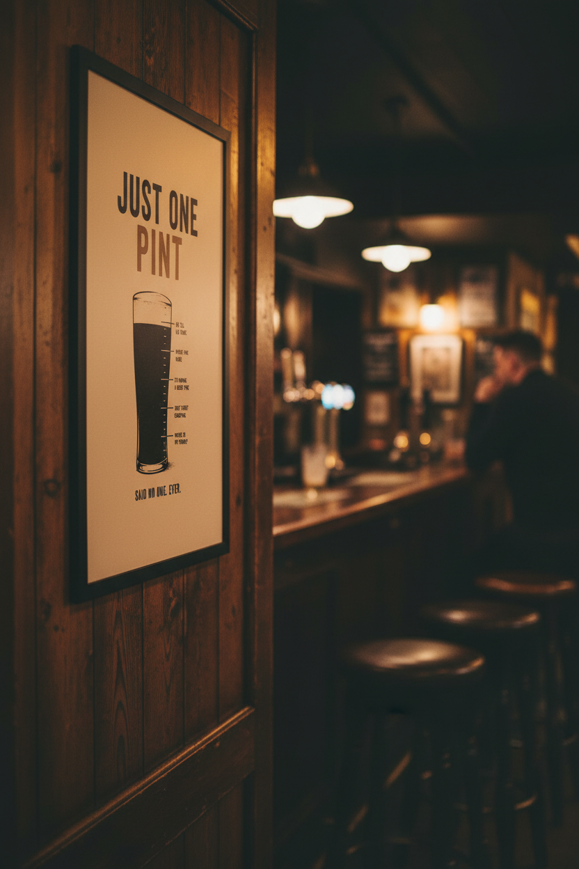 Pub wall mockup