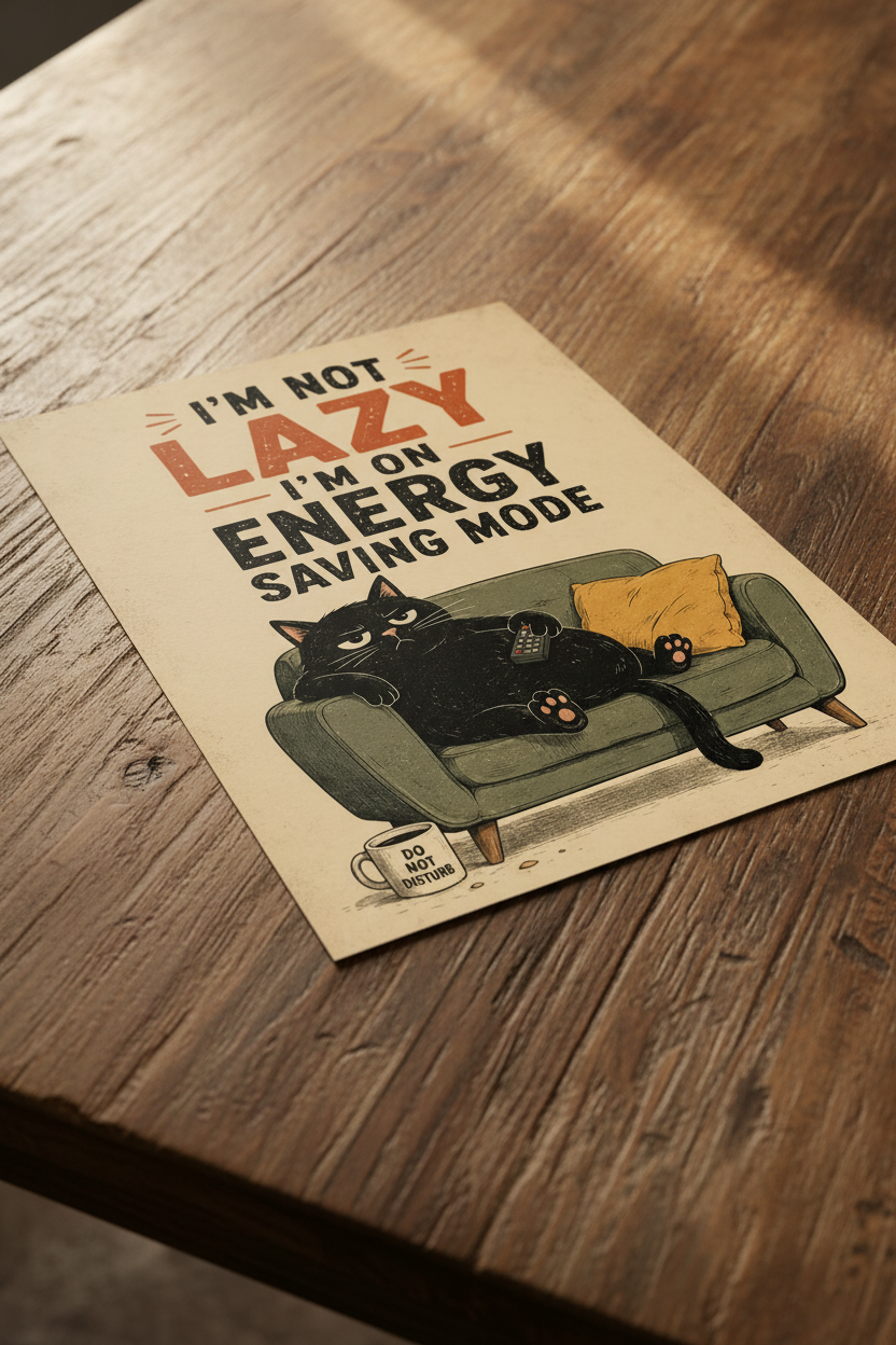 Unframed Poster on Wooden Table
